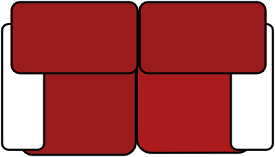 Canapé 2 places ROTIN