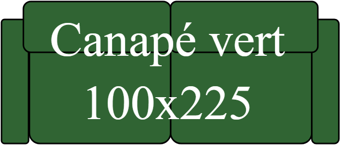Canapé vert 100x225