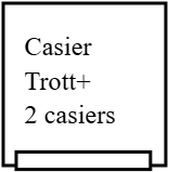 Casier trott +2 casiers