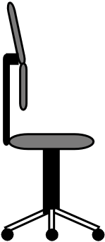 Chaise bureau profile