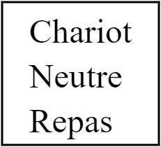 Chariot neutre repas 75 x 68