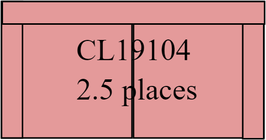 CL19104 canapé 2.5 places