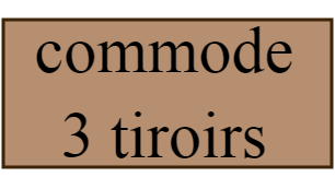 commode 3 tiroirs 100 x 45