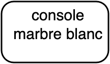 Console Louis XV marbre blanc