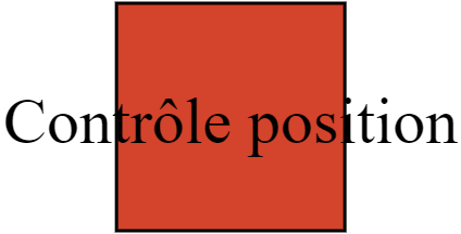 Contrôle position