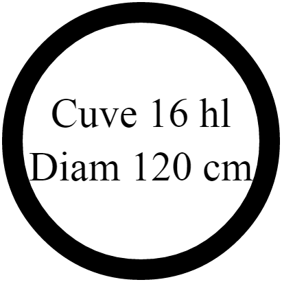 Cuve 16 hl Diam 120 cm