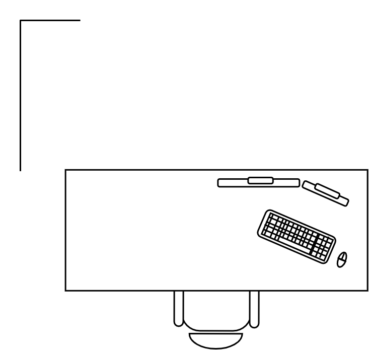 Desk réception 200 X 80 cm