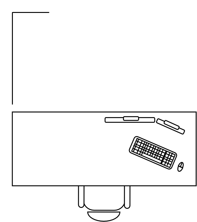 Desk réception 200 X 80 cm