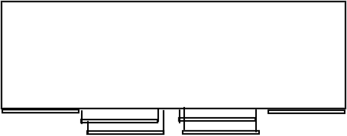 DESSERTE 2 PORTES 2 X 2 TIROIRS