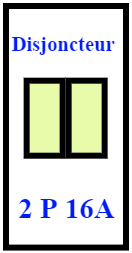 Disjoncteur 2P 20A
