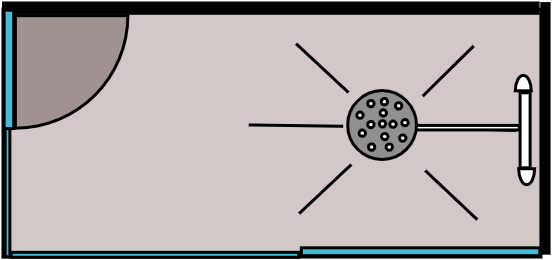 Douche extra plat de180 x80