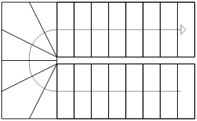 Escalier demi tournant