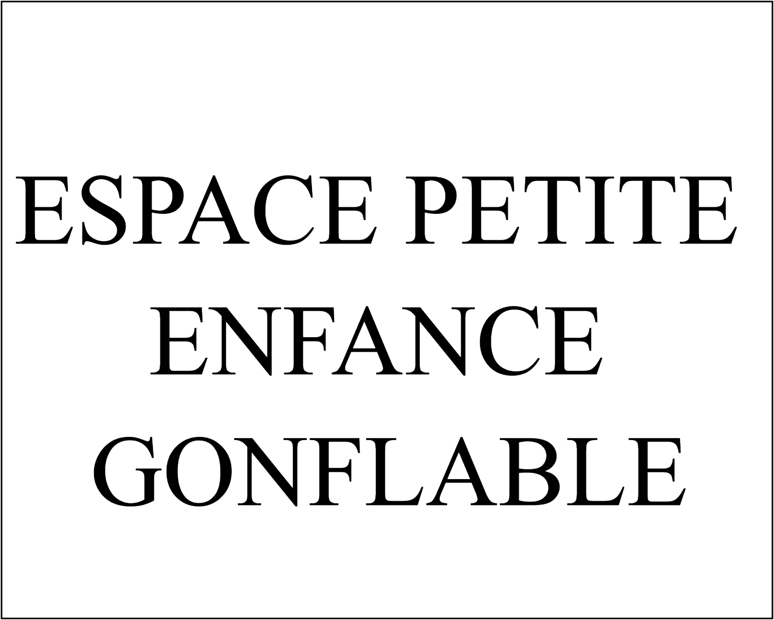 ESPACE PETITE ENFANCE GONFLABLE