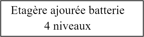 Etagère ajourée batterie 2000x500
