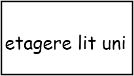 Etagère lit uni 90x50