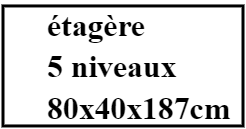 étagère 5 niveaux