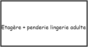 Etagère+penderie lingerie adultes