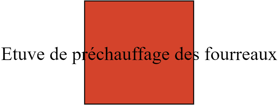 Etuve de préchauffage des fourreaux