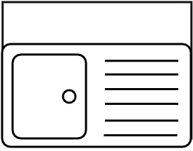 Évier 1 bac avec meuble 65cm