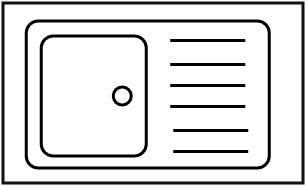 Évier 1 bac avec meuble