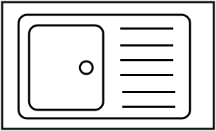 Sink with 1 basin and cabinet
