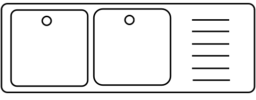Evier 2 bacs 170 /60