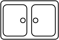 Évier 2 bacs B