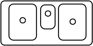 Évier 2 bacs illuminaty