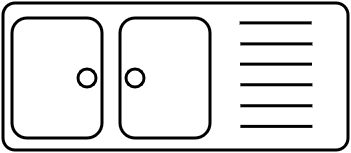 Évier 2 bacs