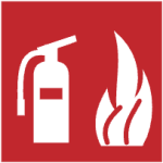 Feuerlöscher im Schrank