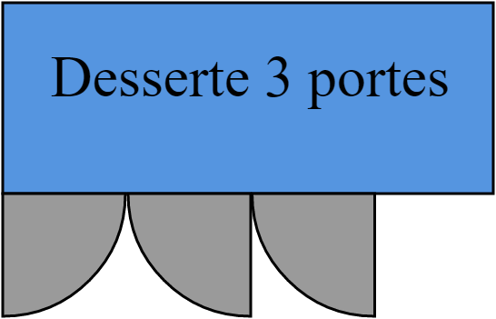 F: Desserte 3 portes