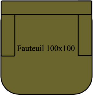 Fauteuil 100x100