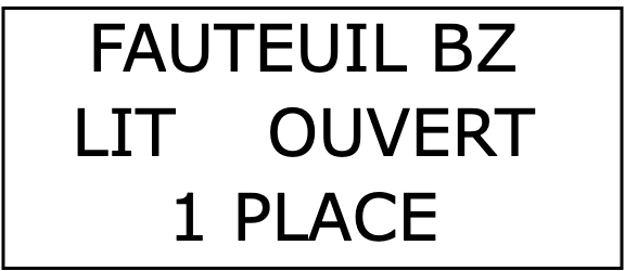 FAUTEUIL LIT BZ OUVERT 1 PLACE