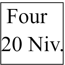 FOUR 20 NIV