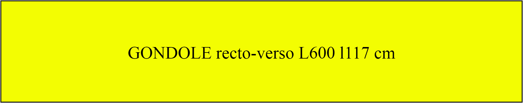 GONDOLE L600 l117 CM