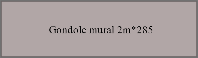 Gondole murale h2,85 2m