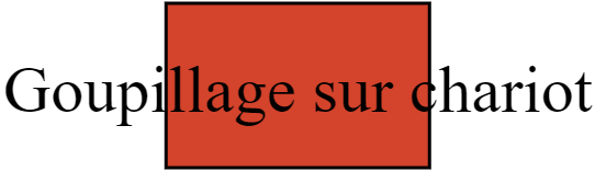 Goupillage sur chariot