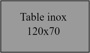 I: Table Inox 120x70