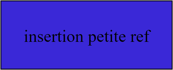 insertion petite ref