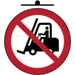 No forklifts