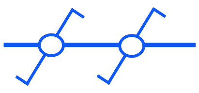 Interrupteur 2 D pour schéma Unifilaire