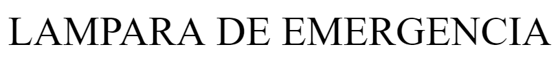 LAMPARA DE EMERGENCIA