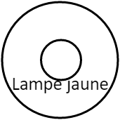 Lampe jaune salon