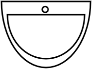 Lavabo arrondi 60 cm