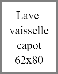 Lave vaisselle capot 62x80
