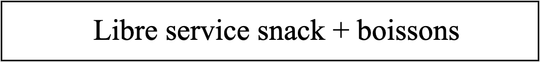 Libre service snack + boissons