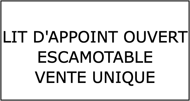 LIT D'APPOINT ESCAMOTABLE OUVERT VENTE UNIQUE
