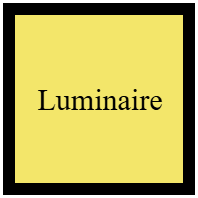 Luminaire en carré