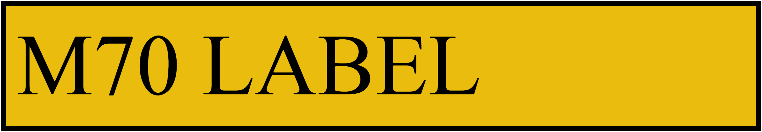 M70 LABEL