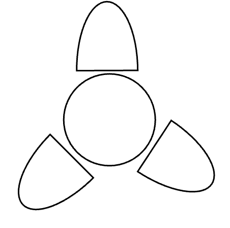 Mange debout 3 pers. 60 x 60 cm